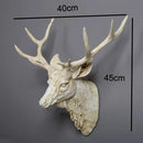 Cabeça de Veado Decorativa Falsa 17” — Estilo Fazenda, Antlers em Resina | Rustic Wall Decor | TAVARES HOME
