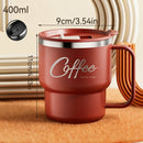 Caneca Térmica Inox 304 Parede Dupla com Alça – Copo Isolado para Café, Leite e Bebidas Quentes ou Frias