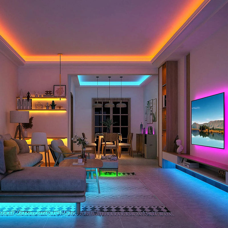 Fita LED RGB USB com Controle Remoto – Iluminação Decorativa Flexível para Quarto, TV e Ambientes