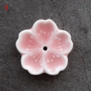 Incensário Flor de Cerejeira em Cerâmica – Porta Incenso Decorativo para Aromaterapia e Meditação