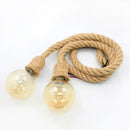 Luminária Pendente Industrial com Corda de Cânhamo E27 – Estilo Vintage para Sala, Loft e Bar