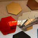 Espelho Decorativo Adesivo Hexagonal 3D Acrílico Autocolante para Parede Kit com 6 ou 12 Peças