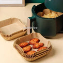 Papel Descartável para Air Fryer Antiaderente – Kit com 50 ou 100 Unidades para Assar e Cozinhar sem Sujeira