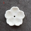 Incensário Flor de Cerejeira em Cerâmica – Porta Incenso Decorativo para Aromaterapia e Meditação