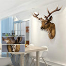 Cabeça de Veado Decorativa Falsa 17” — Estilo Fazenda, Antlers em Resina | Rustic Wall Decor | TAVARES HOME