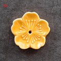 Incensário Flor de Cerejeira em Cerâmica – Porta Incenso Decorativo para Aromaterapia e Meditação