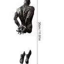 Escultura Decorativa de Parede Homem Escalando em Resina com Acabamento Cobre – Arte 3D Moderna