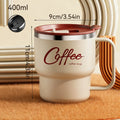 Caneca Térmica Inox 304 Parede Dupla com Alça – Copo Isolado para Café, Leite e Bebidas Quentes ou Frias