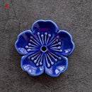 Incensário Flor de Cerejeira em Cerâmica – Porta Incenso Decorativo para Aromaterapia e Meditação