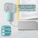 Lâmpada Mata-Mosquitos USB com Luz Roxa e Armadilha Elétrica Portátil