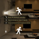 Luminária LED com Sensor de Movimento PIR Recarregável USB – Luz Noturna Sem Fio para Armários, Escadas e Corredores